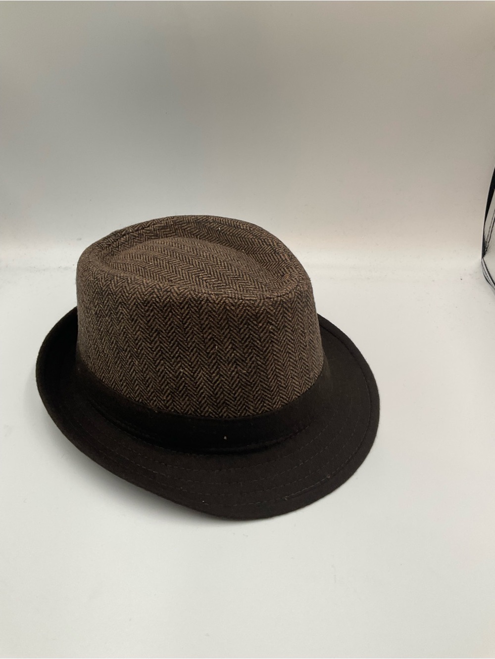 ADORA Two-Tone Brown Wool Fedora
